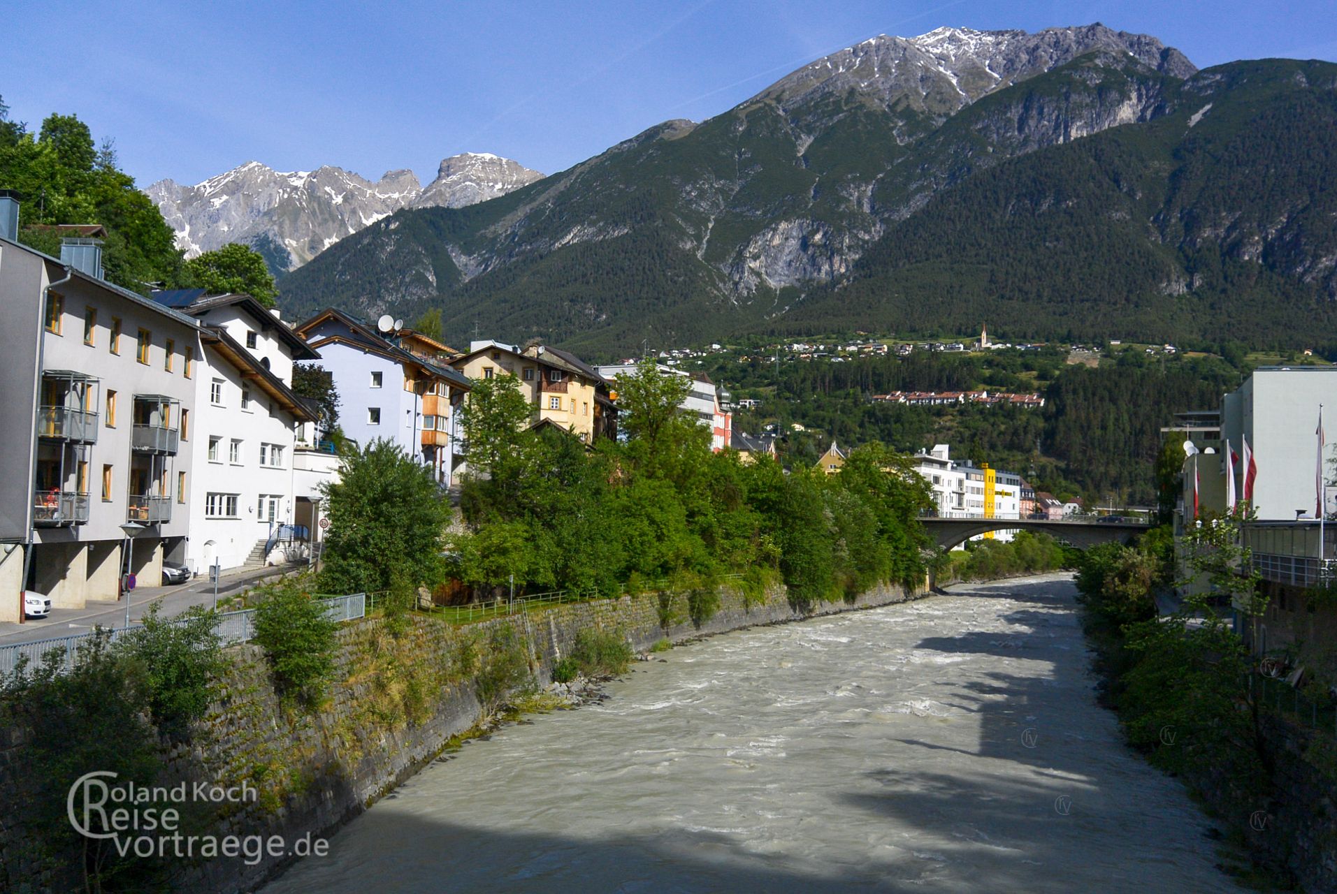 mit Kindern per Rad über die Alpen, Via Claudia Augusta, Innbrücke in Landeck